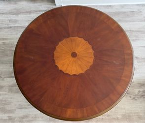 Round Wood Coffee Table 39"