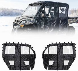 UTV Zipper Soft Doors Compatible with CFMOTO Uforce 1000 XL Upgraded Straight Zippers,Waterproof Tear-Resistant UTV Cab Enclosure