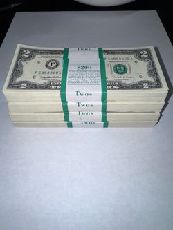 $2 Bills Sequential Order