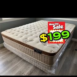 Full Organic Cloud Edition Europillow Top 12inch Mattress!!
