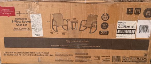 Mainstays Dashwood 3-Piece Rocker Chat Set