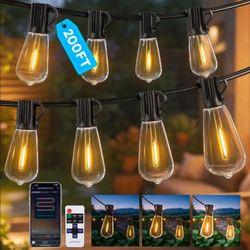 200FT Outdoor String Lights Waterproof Patio Lights with Remote APP Control
GvvooHome Edison String