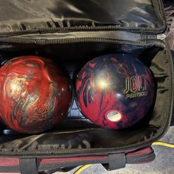 Bowling Bag With 2 Bowling Balls 