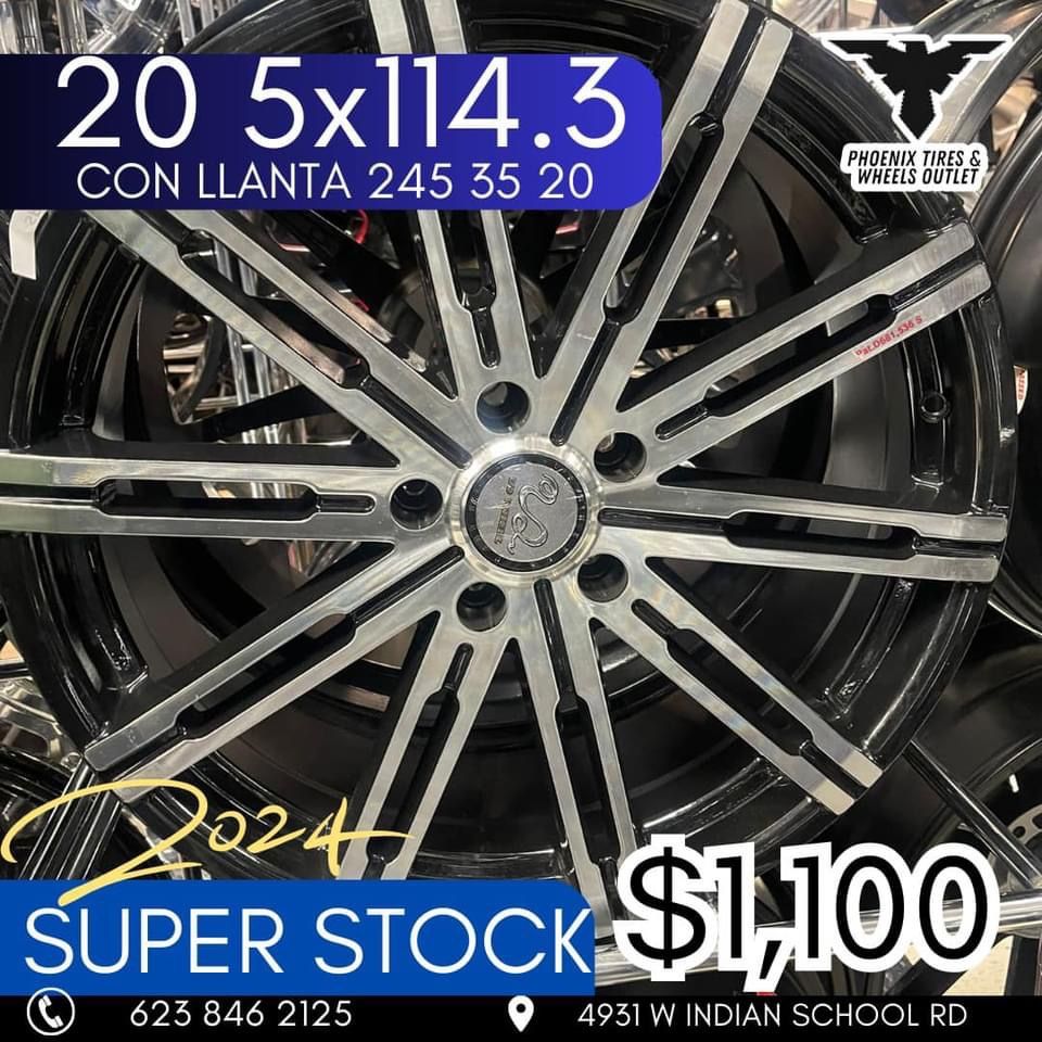 20” WHEELS AND TIRE PACKAGE FOR CARS 623 846 2125 PHOENIX TIRES AND