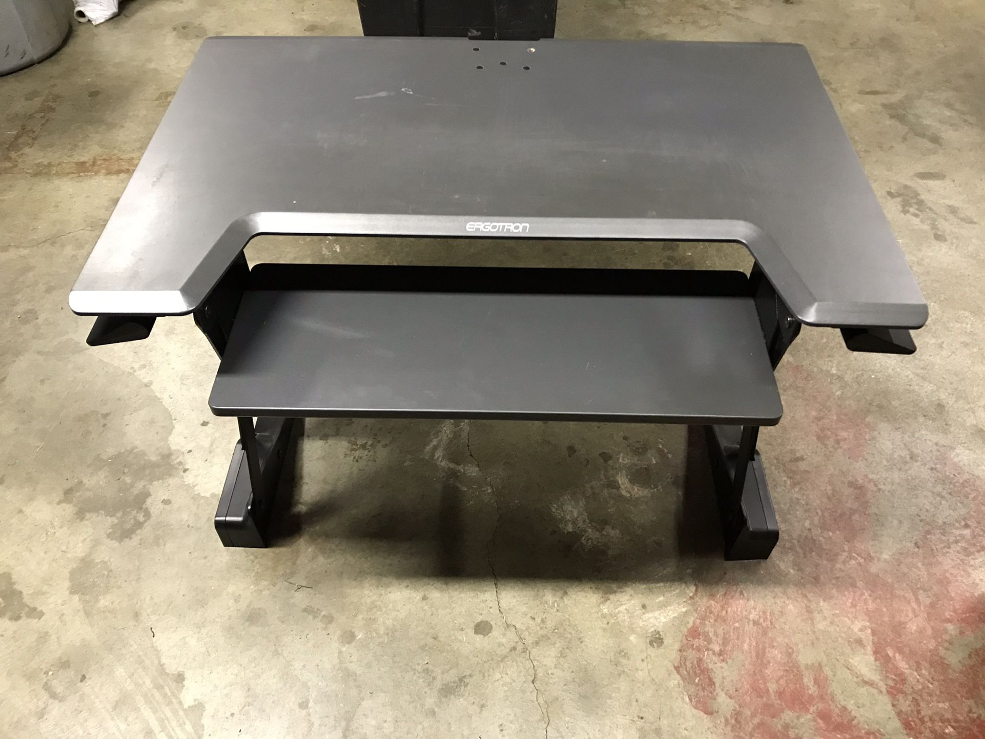 Black & Gray Computer Riser Desk Top Deck….