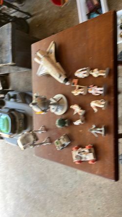 Vintage Space Shuttle and Astronaut Figurine Collection