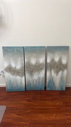 Abstract Canvas Wall Art Triptych Set of 3