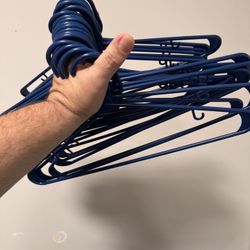 24 Dark Blue Plastic Hangers 