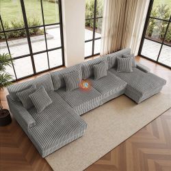 Double Chaise Sectional Sofa Couch