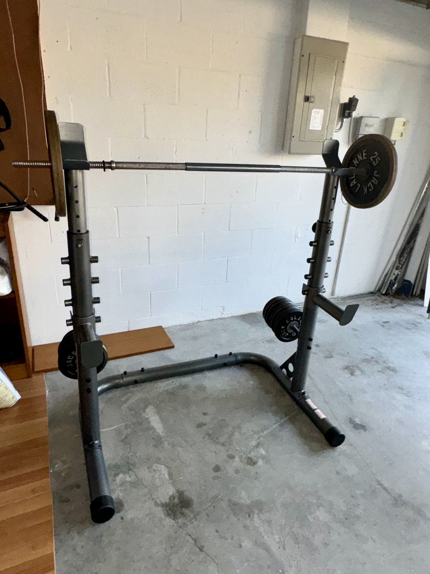 Squat Rack/Bench Rack/ Barbell With Weights 