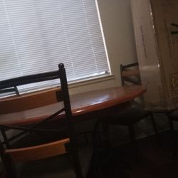 Kitchen/ Poker Table With Four Chairs 