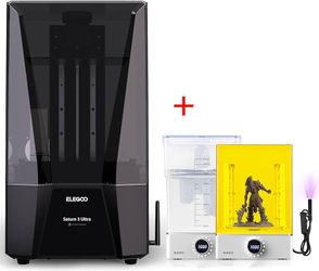 ONLY $250: Saturn 3 Ultra MSLA 3D Printer and ELEGOO Mercury XS Bundle Wash and Cure Station