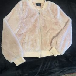 Pink Faux Fur Jacket SOFT Sz. Large