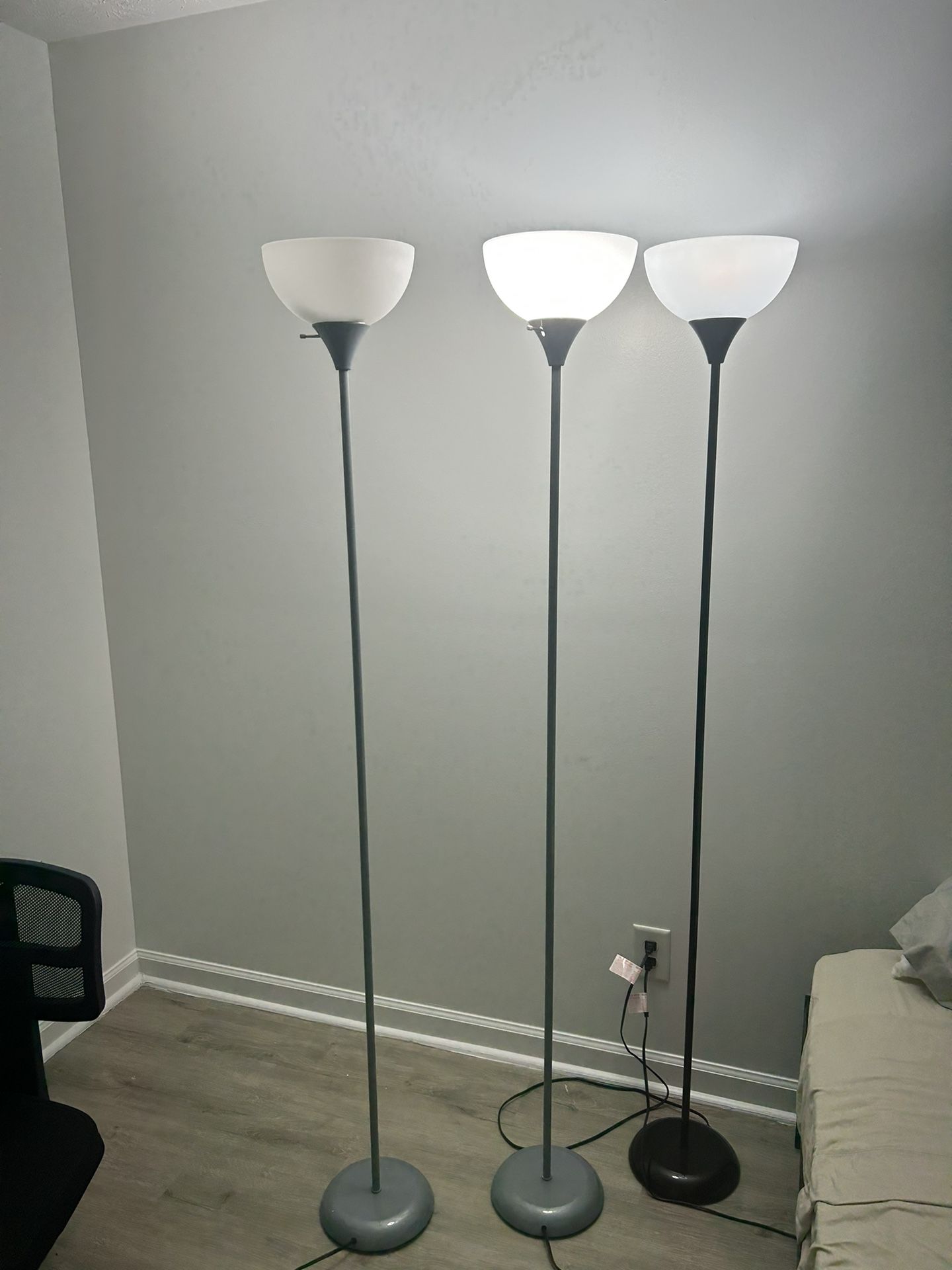 3 Floor Lamps Working Home Decor Moving Sale