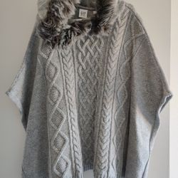 GAP Kids Faux Fur Poncho