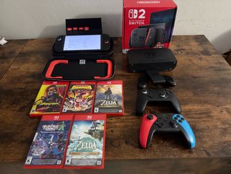 Nintendo Switch 2 Bundle - 6 Games - Switch 2 PRO controller - Elisween Auto-Press Controller - Nintendo Switch 2 Carrying Case