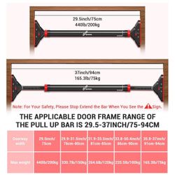 Pull Up Bar For Doorway Chin Up Bar Upper Body Fitness Bar 