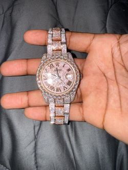 Moissanite Bustdown Watch
