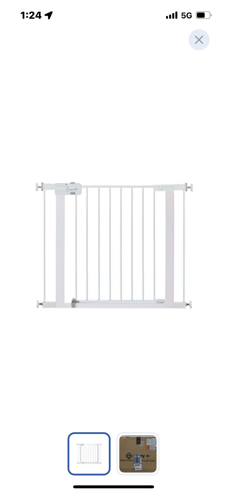 “New”Safety First Walk Thru Safety Gate(29”-38”wide/28”high)pressure Mounted(retail$79)