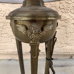 Vintage Lamp  And Shade  (Lion With Wings)