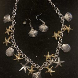 New Starfish Shell Necklace Set