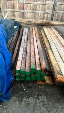 4 x 4 by 9 foot treated lumber