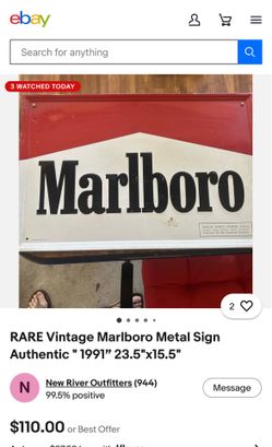 Metal Marlboro sign!