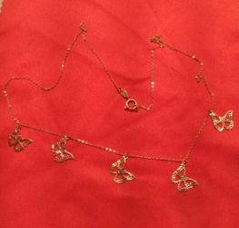 10k.gold butterfly necklace