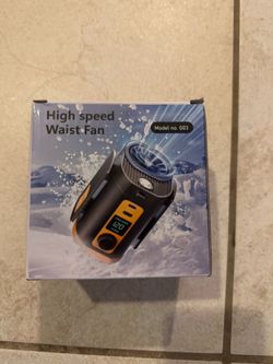 Portable Fan,120-Stepless Dial Waist Clip Fan Turbo Cooling,6000mAh Rechargeable Clip-On Personal Fan with Power Bank LED flashlight,for Outdoor,Trave