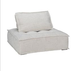 2 Element Square Lounge Chair & CouchBack “Couch-Like” BEIGE (4 Pieces)