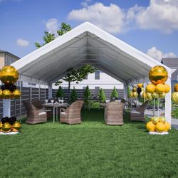 20x32 FT Party Tent with 3 Storage Bags & Removable Sidewalls, Outdoor Canopy Gazebo for Carport Camping Garden Wedding BBQ Commercial