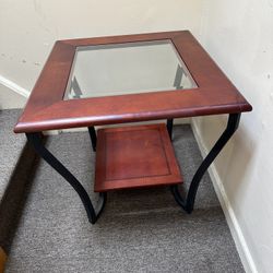 Coffee Glass  Table, End Table Solid Wood  $60 Each 