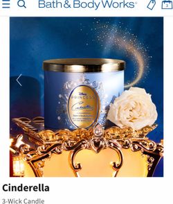 Limited Edition! BATH & BODY WORKS✨💎👸©️Disney PRINCESS collection CINDERELLA 👸💎✨”Happily Ever After” 3-wick Candle