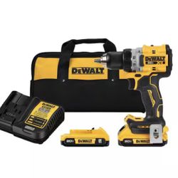 Dewalt 20V Cordless Brushless 1/2 in. Drill Driver Kit with (2) Batteries, Charger and Bag MAX Lithium-Ion