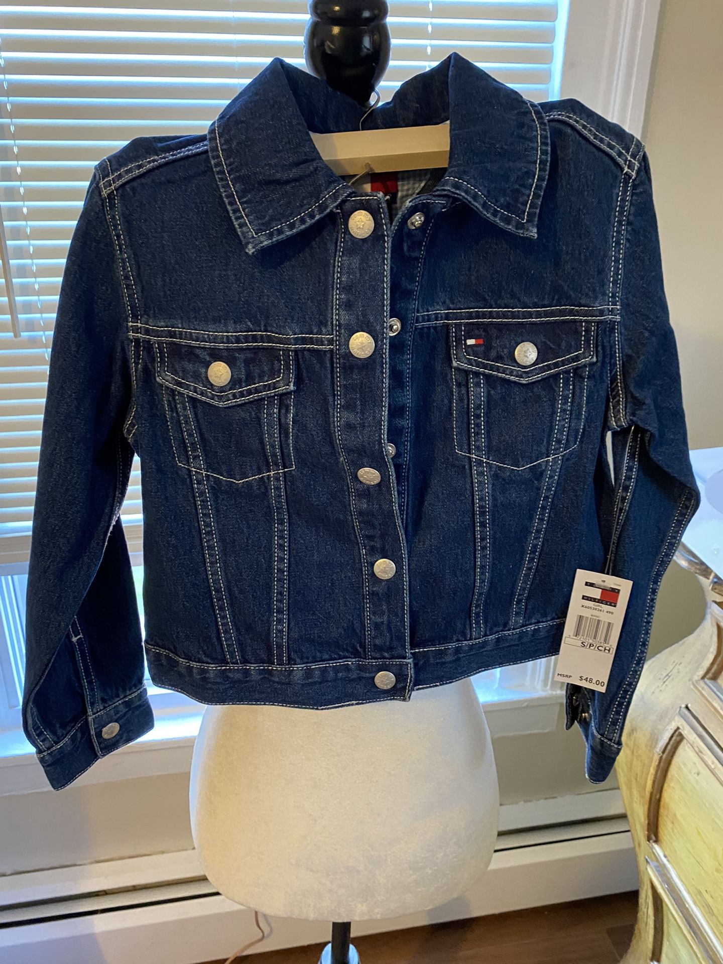 NWT Girls Tommy Hilfiger Jean Jacket Size Small 