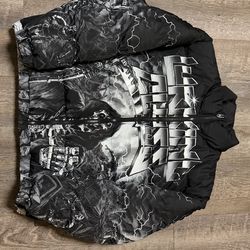 Lurking Class Sketchy Tank Terminator Skeleton Puffer Jacket Size XL