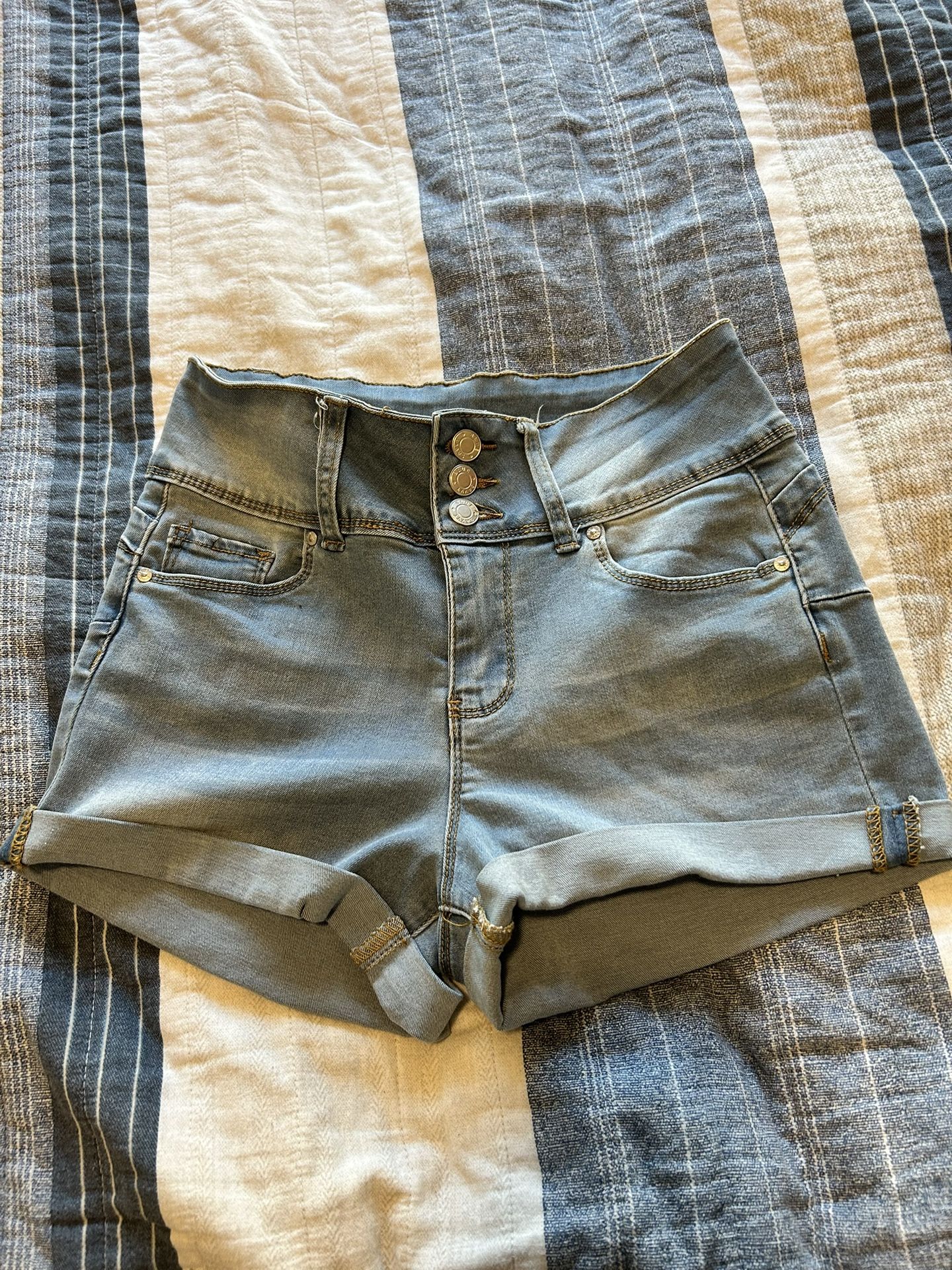 Denim High-Waisted Shorts