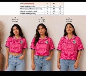 Pink mexico crop top jersey women's 2026 world cup