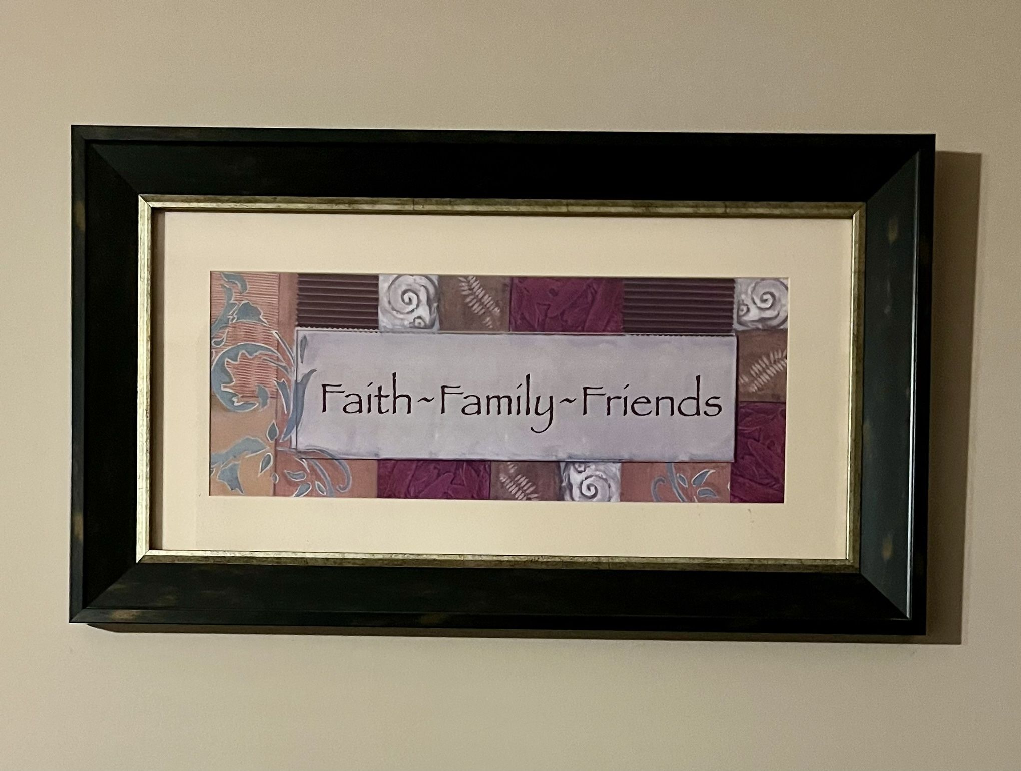 Faith Family Friends Framed Wall Art
