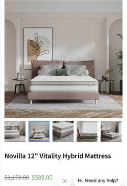 Novilla 12" Vitality Hybrid King Size Mattress