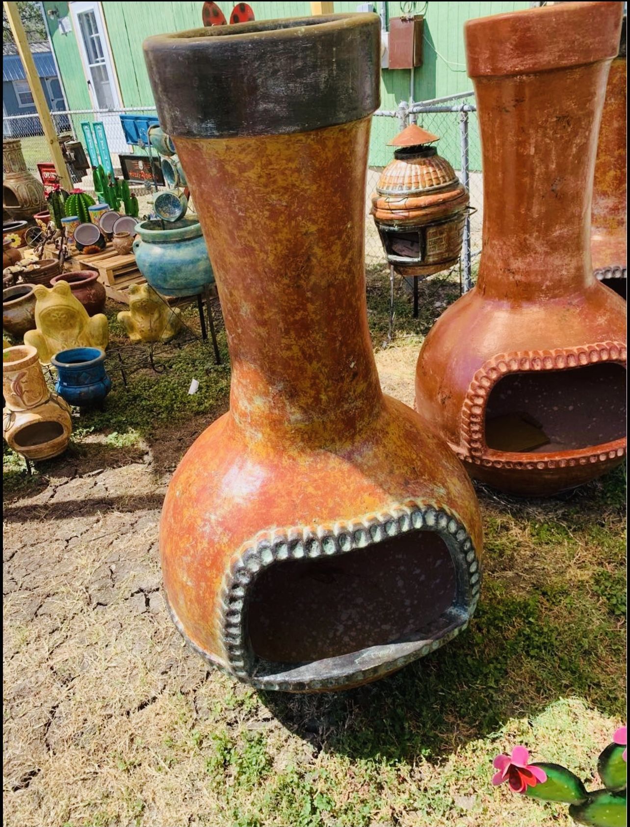 XXL Clay Chiminea