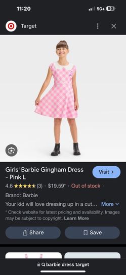 Barbie Dress Girls Large