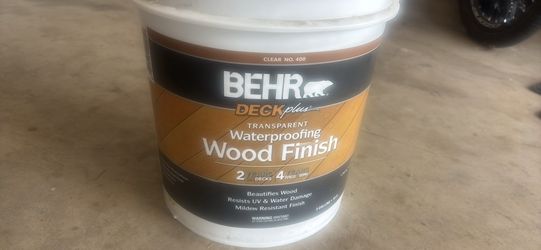 *Best Offer* *NOT FREE* BEHR DeckPlus Transparent Waterproofing Wood Finish - Clear No. 400