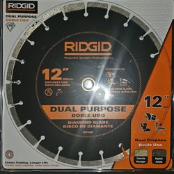 Rigid 12"Diamond Saw Blade Dry/Wet