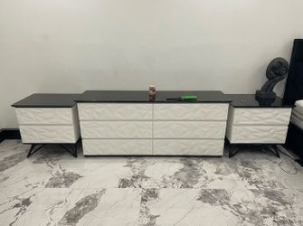 Nightstand and dresser set