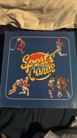 Sports card binder with cards inside