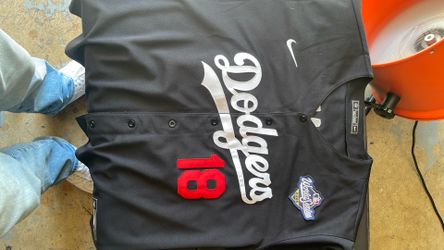 Special edition World Series 2025 NIKE SIZE LARGE MEN'S #18 YOSHINOBU YAMAMOTO LOS ANGELES DODGERS BASEBALL JERSEY