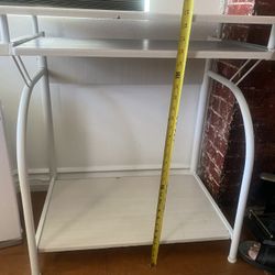 White Desk W/ Keyboard $30