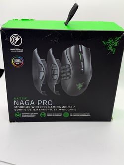 Razer - Naga V2 Pro MMO Optical Gaming Mouse with Interchangeable Side Plates in 2, 6, 12 Button Configurations - Wireless - Black