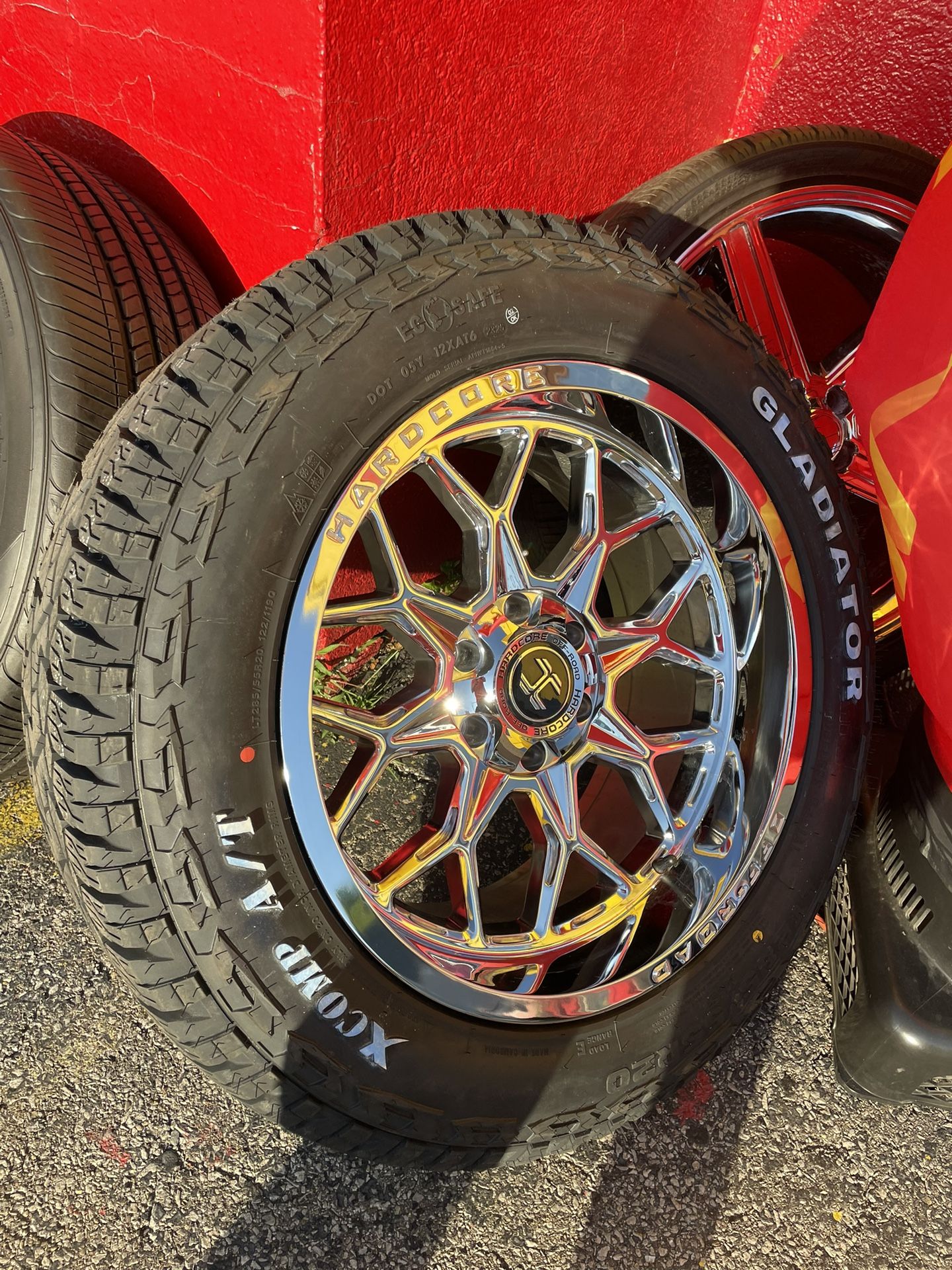 Set Of Rims 20” Chrome With The Tires All Terrain 285/55R20